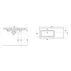 Set dulap baza suspendat alb si lavoar alb Drop Luxus 100 cm picture - 5