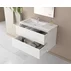 Set dulap baza suspendat alb si lavoar alb Drop Luxus 100 cm picture - 2