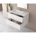 Set dulap baza suspendat alb si lavoar alb Drop Luxus 85 cm picture - 3