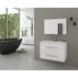 Set dulap baza suspendat alb si lavoar alb Drop Torino 75 cm picture - 1