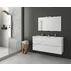 Set dulap baza suspendat alb si lavoar dublu alb Drop Luxus 120 cm picture - 1