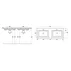 Set dulap baza suspendat alb si lavoar dublu alb Drop Luxus 120 cm picture - 4