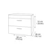 Set dulap baza suspendat antracit cu 2 sertare Drop Lines Athena si lavoar alb 60 cm picture - 3