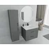 Set dulap baza suspendat antracit cu 2 sertare Drop Lines Athena si lavoar alb 60 cm picture - 2