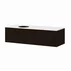 Set dulap baza suspendat KolpaSan Orphia riflat 1 sertar 120 cm finisaj grafit negru cu blat Kerrock picture - 1