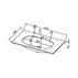 Set dulap baza suspendat KolpaSan Storia 2 sertare 80 cm finisaj acacia cu lavoar compozit Kerrock alb picture - 5