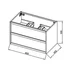 Set dulap baza suspendat KolpaSan Storia 2 sertare 80 cm finisaj acacia cu lavoar compozit Kerrock alb picture - 7