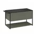Set dulap baza suspendat Krofam Lov verde-negru 80 cm blat negru si oglinda cu rama aurie picture - 3