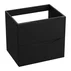 Set dulap baza suspendat Rune Asger 2 sertare 60 cm negru mat si lavoar alb lucios picture - 3
