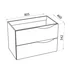 Set dulap baza suspendat Rune Asger 2 sertare 80 cm negru lucios si lavoar alb picture - 4