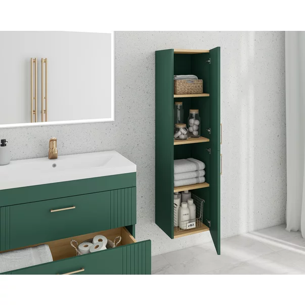Drawer サロペット 38 ミントグリーン Set dulap baza suspendat verde cu 2 sertare si lavoar alb Drop