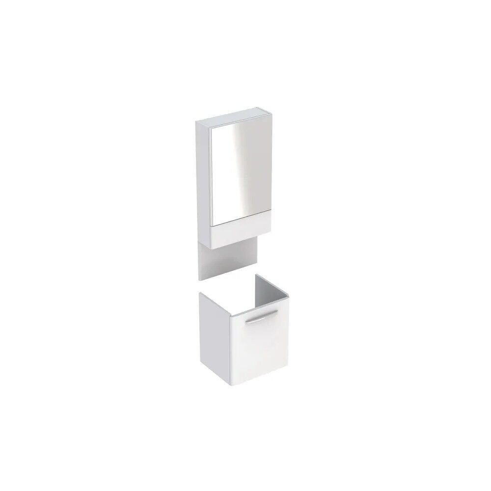 Set Dulap Cu Oglinda Suspendat Geberit Selnova Square Alb Adritec