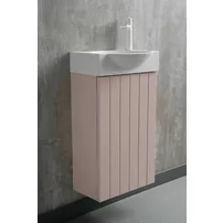 Set dulap suspendat roz casmir Krofam e-DIA 40 cm si lavoar compozit