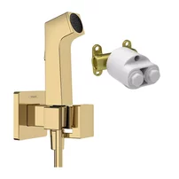 Set dus igienic cu corp ingropat Hansgrohe Bidette E EcoSmart 1 jet auriu lucios