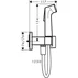 Set dus igienic cu corp ingropat Hansgrohe Bidette E EcoSmart 1 jet crom lucios picture - 5