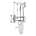 Set dus igienic cu corp ingropat Hansgrohe Bidette E EcoSmart 1 jet negru-crom periat picture - 5