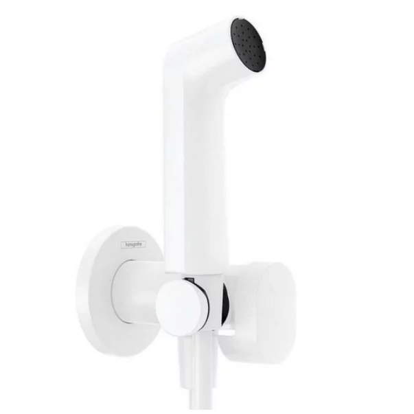 Set dus igienic cu corp ingropat Hansgrohe Bidette S EcoSmart 1 jet alb mat picture - 2