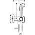 Set dus igienic cu corp ingropat Hansgrohe Bidette S EcoSmart 1 jet negru mat picture - 5