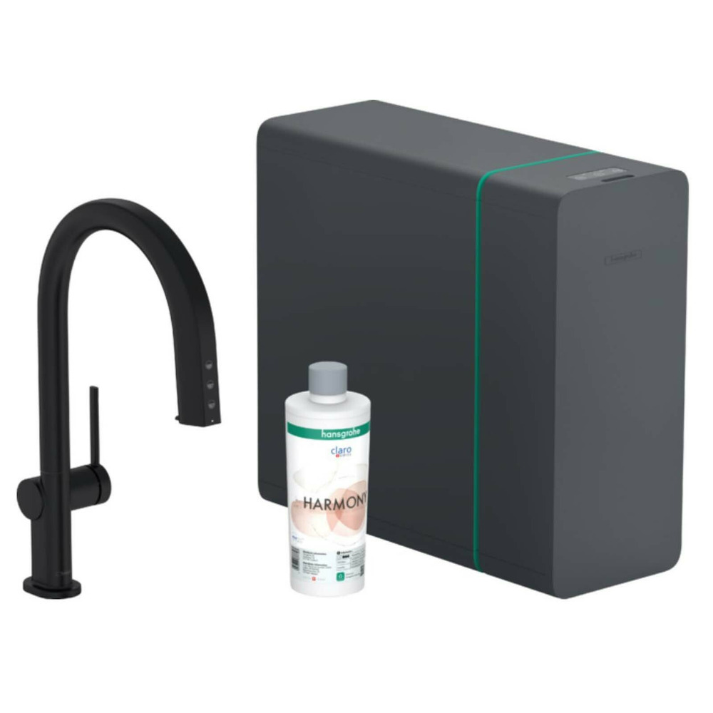 Set negru mat Hansgrohe Aquittura Select M91 SodaSystem 210 sBox cu 1 jet