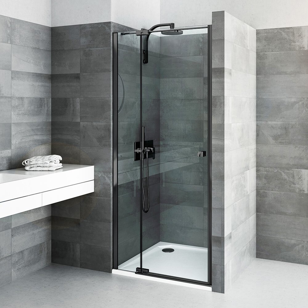Set profile pentru usile de dus Roth Elegant Neo negru