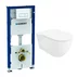 Set rezervor incastrat Geberit Duofix cu set de fixare, clapeta alba Delta51 plus vas WC Rune Ivaldi Grande alb cu capac slim softclose picture - 1