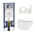 Set rezervor incastrat Geberit Duofix Sigma cu set de fixare, clapeta alba Sigma20 plus vas WC Rune Ivaldi alb cu capac slim softclose picture - 1