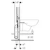 Set rezervor incastrat Geberit Duofix Sigma cu set de fixare, clapeta crom Sigma01 plus vas WC Rune Ivaldi alb cu capac slim softclose picture - 12