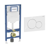 Set rezervor incastrat Geberit Duofix Sigma cu set fixare si clapeta Sigma01 alb lucios
