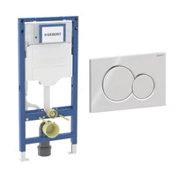 Set rezervor incastrat Geberit Duofix Sigma cu set fixare si clapeta Sigma01 crom lucios