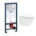 Set rezervor incastrat Grohe Rapid SL cu clapeta cromata Skate Air plus vas WC Rune Ivaldi alb cu capac softclose picture - 1