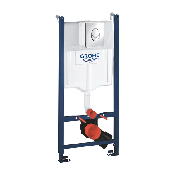 Set rezervor incastrat Grohe Rapid SL cu clapeta cromata Skate Air plus vas WC Rune Ivaldi Grande alb cu capac slim softclose picture - 4