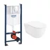 Set rezervor incastrat Grohe Rapid SL cu clapeta cromata Skate Air plus vas WC Rune Ivaldi Grande alb cu capac slim softclose picture - 1