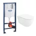 Set rezervor incastrat Grohe Rapid SL cu clapeta cromata Skate Cosmopolitan plus vas WC Rune Ivaldi Grande alb cu capac softclose picture - 1