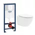 Set rezervor incastrat Grohe Rapid SL pentru vas WC cu clapeta alba Skate Air plus vas WC Rune Ivaldi alb cu capac softclose picture - 1