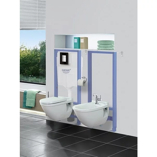 Set rezervor incastrat Grohe Rapid SL pentru vas wc cu clapeta auriu periat Skate Cosmopolitan picture - 4
