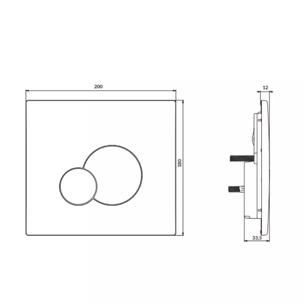 Set rezervor WC cu cadru B595 Cersanit Tech Line Base si clapeta Circle crom plus vas WC Delfi cu capac alb picture - 6