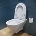 Set rezervor WC cu cadru B600 Cersanit Tech Line Base si clapeta Circle crom plus vas WC Mille cu capac alb picture - 2