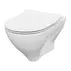 Set rezervor WC cu cadru B600 Cersanit Tech Line Base si clapeta Circle crom plus vas WC Mille cu capac alb picture - 4