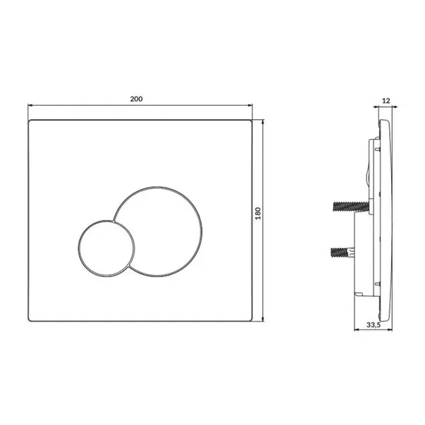 Set rezervor WC cu cadru B600 Cersanit Tech Line Base si clapeta Circle crom plus vas WC Mille cu capac alb picture - 8