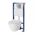 Set rezervor WC cu cadru B601 Cersanit Tech Line Opti si clapeta B1 crom plus vas WC City cu capac alb picture - 1