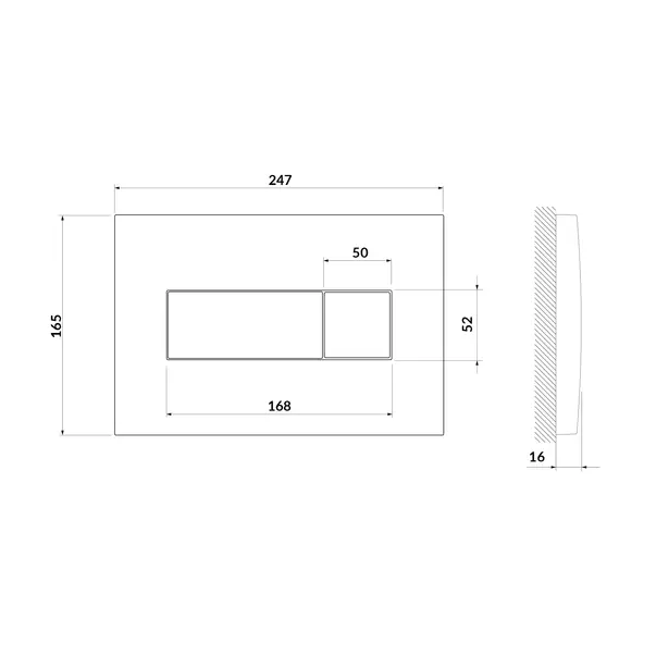 Set rezervor WC cu cadru B625 Cersanit Tech Line Opti si clapeta A1 negru plus vas WC Mille Plus cu capac alb picture - 4