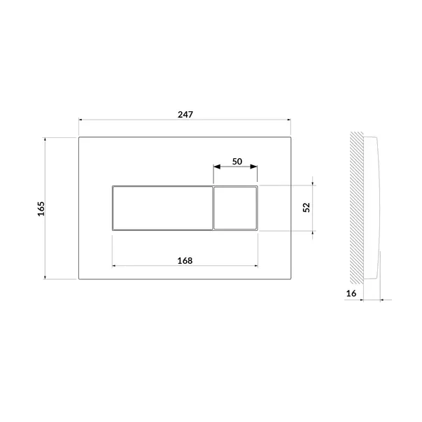 Set rezervor WC cu cadru B626 Cersanit Tech Line Opti si clapeta A1 negru plus vas WC Moduo cu capac alb picture - 4