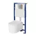 Set rezervor WC cu cadru B648 Cersanit Tech Line Opti si clapeta B1 crom plus vas WC Inverto cu capac alb picture - 1