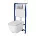 Set rezervor WC cu cadru B657 Cersanit Tech Line Opti si clapeta A1 crom plus vas WC Caspia cu capac alb picture - 1