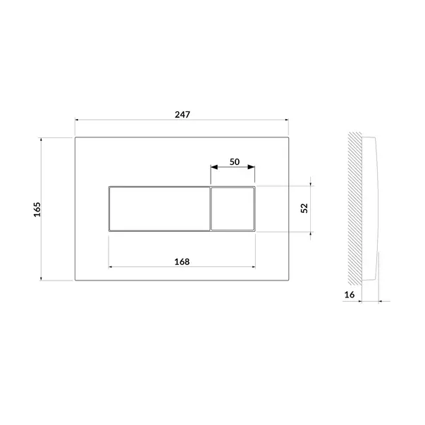 Set rezervor WC cu cadru B657 Cersanit Tech Line Opti si clapeta A1 crom plus vas WC Caspia cu capac alb picture - 5