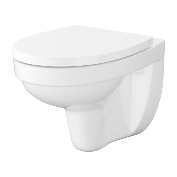 Set rezervor WC cu cadru B679 Cersanit Tech Line Base si clapeta Circle crom plus vas WC Cersania cu capac alb picture - 3