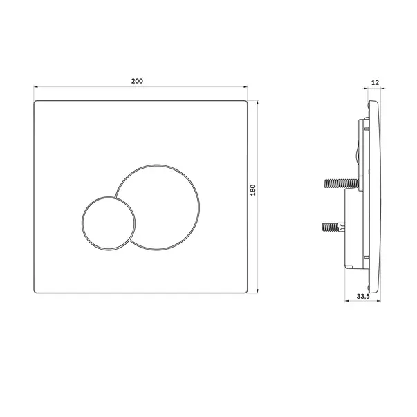 Set rezervor WC cu cadru B680 Cersanit Tech Line Base si clapeta Circle crom plus vas WC Zip cu capac alb picture - 4