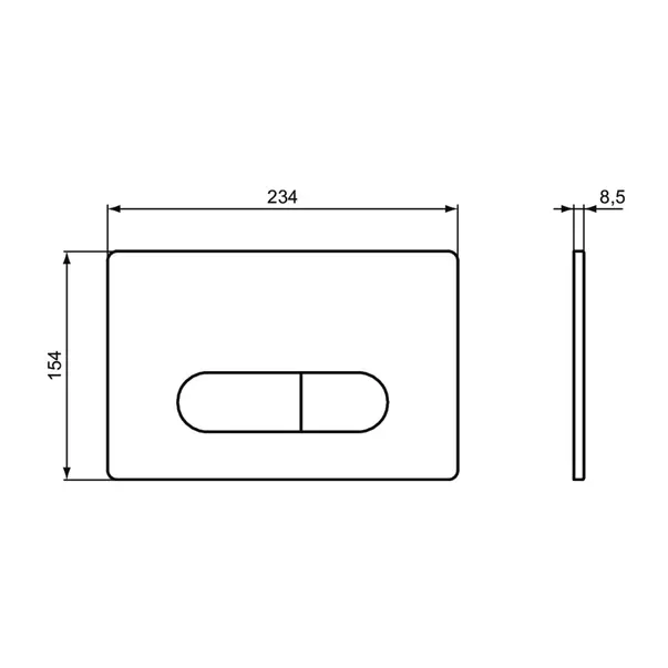 Set rezervor WC cu cadru Ideal Standard ProSys si clapeta Oleas M1 alb mat picture - 9