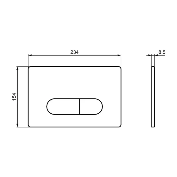 Set rezervor WC cu cadru Ideal Standard ProSys si clapeta Oleas M1 negru mat picture - 9