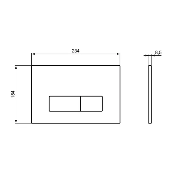 Set rezervor WC cu cadru Ideal Standard ProSys si clapeta Oleas M2 alb mat picture - 8